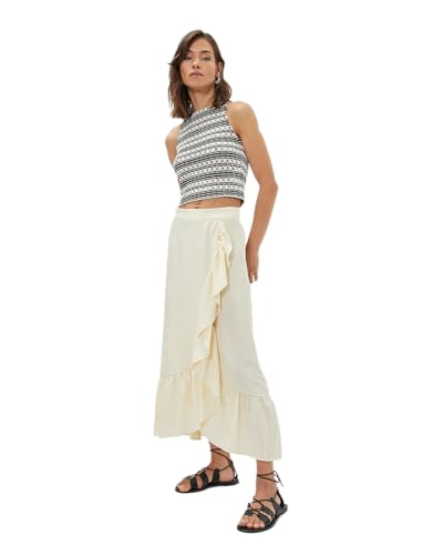 Koton Frilled Asymmetric Midi Skirt von Koton