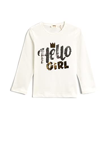 Koton Girl Long Sleeve T-Shirt Sequined Crew Neck Cotton von Koton