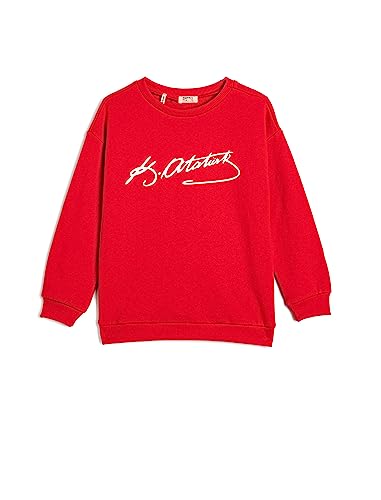 Koton Girls Atatürk Printed Sweatshirt Long Sleeve Crew Neck von Koton