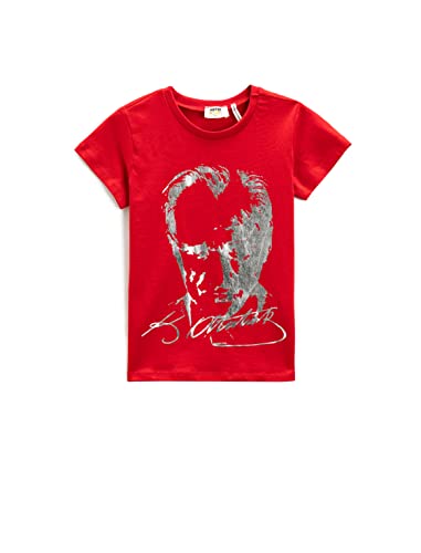 Koton Girls Atatürk Printed T-Shirt Short Sleeve Crew Neck Cotton von Koton