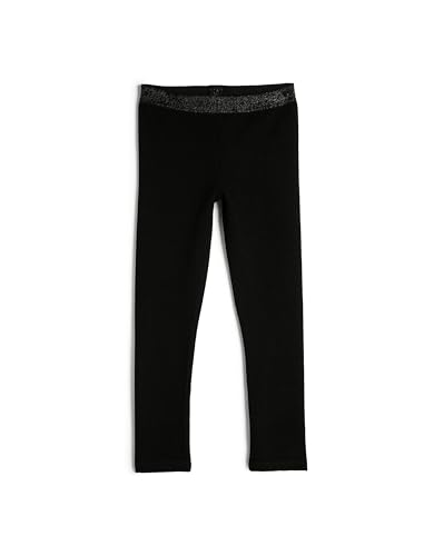 Koton Girls Basic Ribbed Leggings Elastic Waist Glitter Detail von Koton