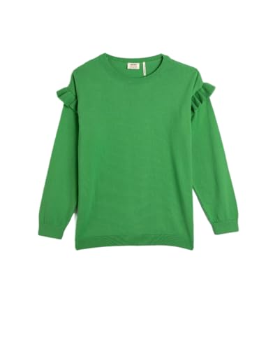 Koton Girls Basic Sweatshirt Ruffle Detail Crew Neck Long Sleeve von Koton