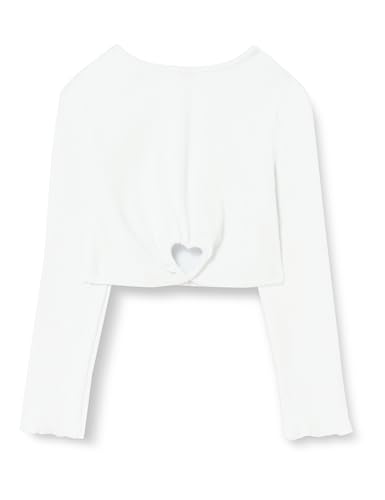 Koton Girls Blouse Ribbed Crew Neck Long Sleeve Cut-Out Heart Detailed Cotton von Koton
