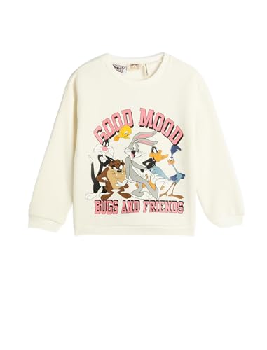Koton Girls Bugs Bunny Sweatshirt Licensed Long Sleeve Crew Neck Brushed Interior von Koton