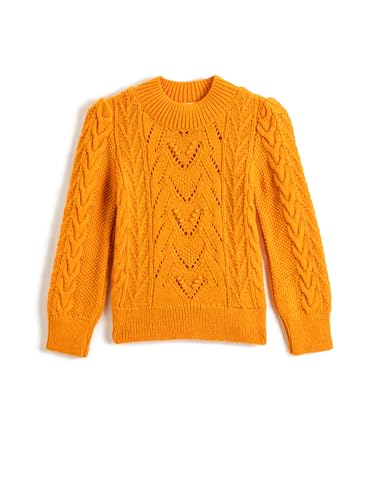 Koton Girls Cable-Knit Sweater Long Sleeve Stand-Up Neck von Koton