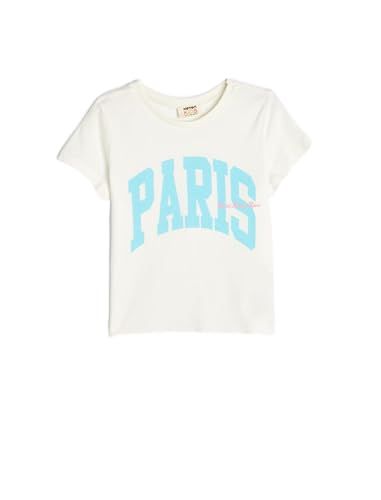 Koton Girls Crew Neck Short Sleeve Printed T-Shirt von Koton
