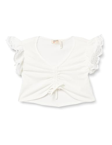 Koton Girls Crop Blouse Front Shirred Sleeveless Ruffle and Lace Detail von Koton