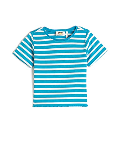 Koton Girls Crop T-Shirt Short Sleeve Crew Neck Slim Fit Ribbed von Koton