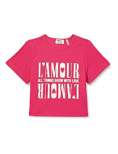 Koton Girls Crop T-Shirt Short Sleeve Printed Crew Neck Ribbed von Koton