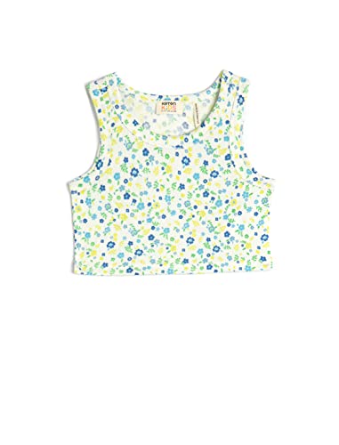 Koton Girls Crop Top Flower Printed Sleeveless Round Collar von Koton