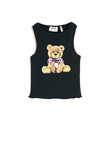 Koton Girls Crop Top Sleeveless Teddy Printed Slim Fit von Koton