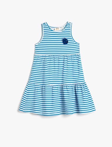 Koton Girls Dress Sleeveless Round Collar Applique Detail Cotton von Koton