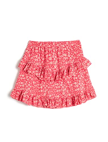 Koton Girls Flower Printed Skirt Ruffle Tiered Elastic Waistband von Koton