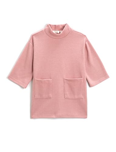 Koton Girls Half Turtle Neck Soft Textured Ribbed Dress Pocket Detail von Koton