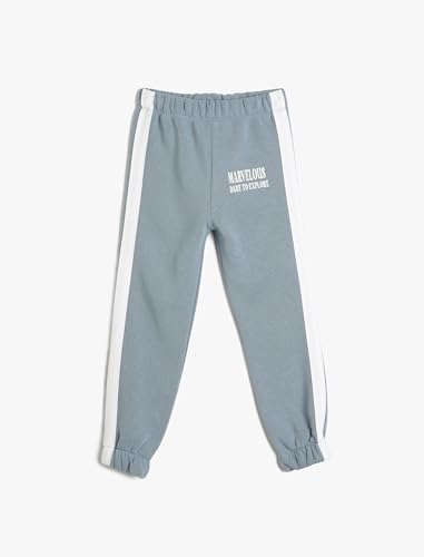 Koton Girls Jogger Sweatpants Elastic Waistband Printed Detail Pockets Brushed Interior von Koton