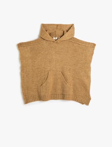 Koton Girls Knit Poncho Oversize Hooded Kangaroo Pockets von Koton