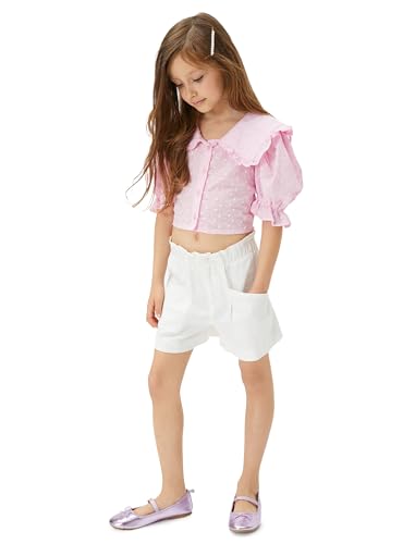 Koton Girls Linen Shorts Elastic Waistband Pockets von Koton