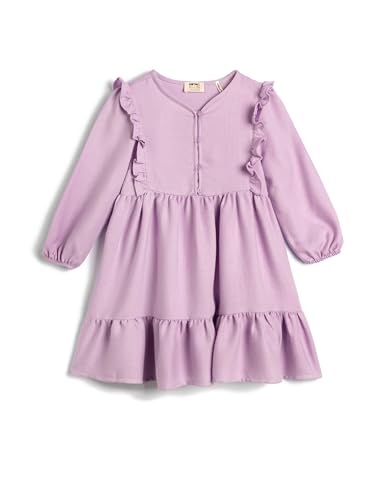 Koton Girls Maxi Dress Long Sleeve Ruffle Detail Elastic Cuffs Tiered von Koton