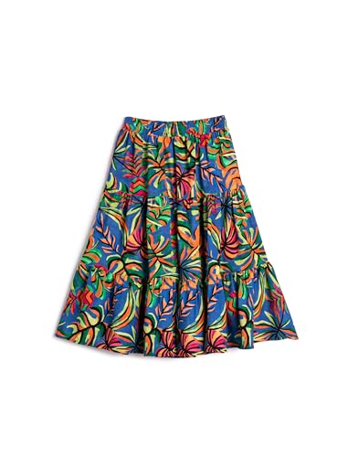 Koton Girls Maxi Skirt Tiered Printed Elastic Waistband Viscose von Koton