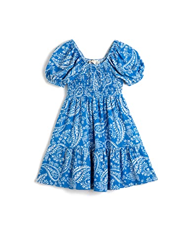 Koton Girls Midi Dress Gimped Detail Short Puff Sleeve U Neck von Koton