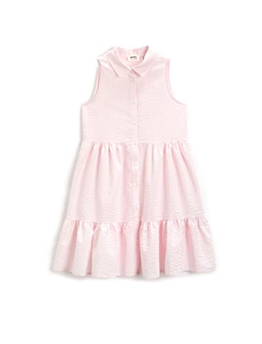 Koton Girls Midi Dress Sleeveless Shirt Neck Tiered Button von Koton