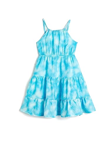 Koton Girls Midi Dress Strappy Tie-Dye Patterned Tiered von Koton