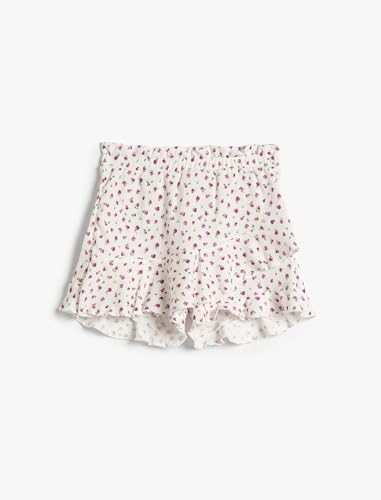 Koton Girls Mini Skort Flower Printed Envelop Ruffle Textured von Koton