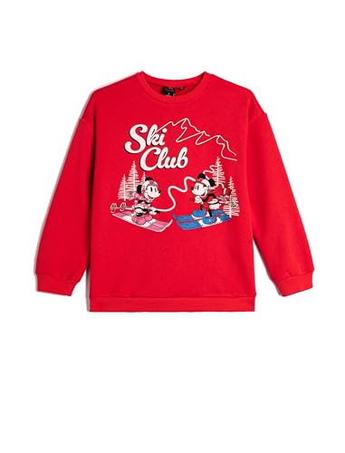 Koton Girls Minnie Mouse and Mickey Mouse Sweatshirt Licensed Long Sleeve Crew Neck Soft Interior von Koton