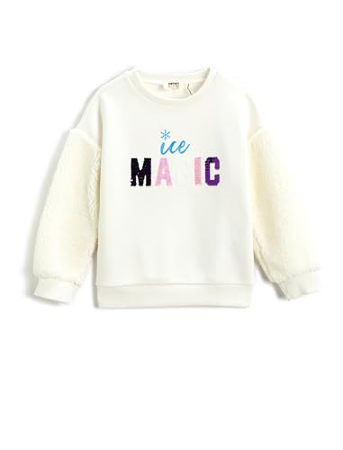 Koton Girls Shearling Detail Sweatshirt Brushed Interior von Koton