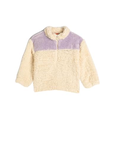 Koton Girls Shearling Half Zipper Detail Sweatshirt Stand-Up Neck Color Contrast von Koton