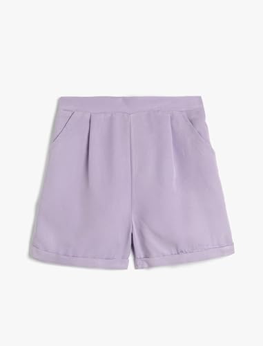 Koton Girls Shorts Elastic Waistband Modal Fabric Pocket and Pleated Detail von Koton