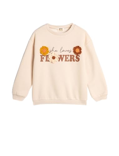 Koton Girls Sleeve Pocket Detail Zipper Printed Sweatshirt von Koton