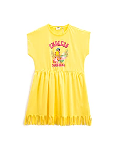 Koton Girls Sleeveless Tasseled Dress Printed Crew Neck von Koton