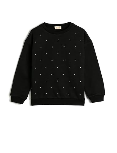 Koton Girls Sweatshirt Long Sleeve Crew Neck Sequined Detail Soft Interior von Koton