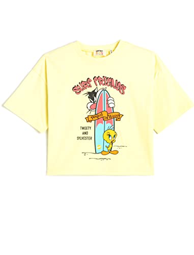 Koton Girls Sylvester and Tweety T-Shirt Licenced Short Sleeve Printed Cotton von Koton