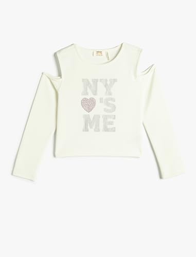 Koton Girls T-Shirt Long Sleeve Crew Neck Cut-Out Detailed von Koton