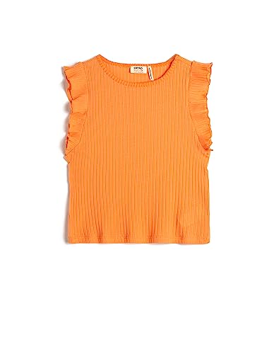 Koton Girls Tank Top Ruffle Detail Round Neck Ribbed Cotton von Koton