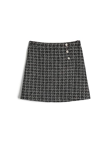 Koton Girls Tweed Mini Skirt Button Detail Elastic Waistband von Koton