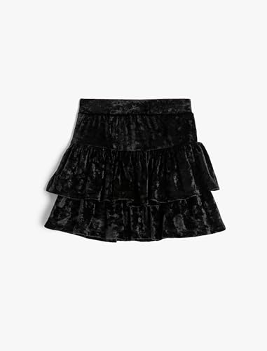 Koton Girls Velvet Skirt Ruffled Layered Elastic Waist von Koton