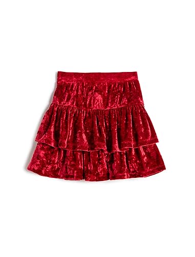 Koton Girls Velvet Skirt Ruffled Layered Elastic Waist von Koton