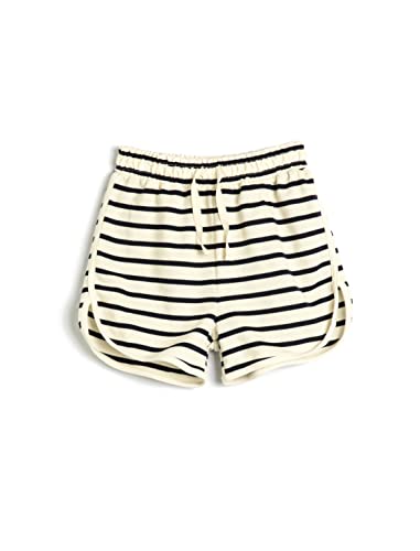 Koton Girlss Drawstring Slit Detail Cotton Shorts, Navy Stripe (7s0), 4-5 Jahre EU von Koton