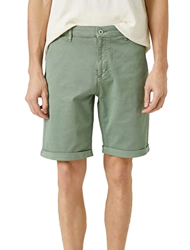 Koton Herren Basic Bermuda Cotton Pocket Detailed Buttoned Shorts, Green (786), 38 EU von Koton