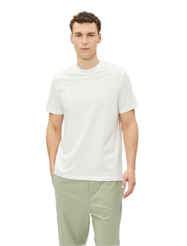 Koton Herren Basic Crew Neck Short Sleeve T-Shirt, Ecru (010), L EU von Koton