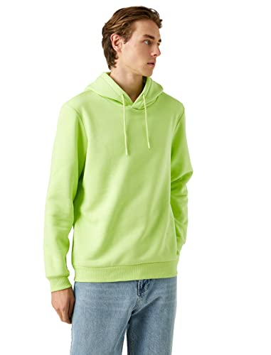 Koton Herren Basic Hoodie Long Sleeve Sweatshirt, Green (786), XXL EU von Koton