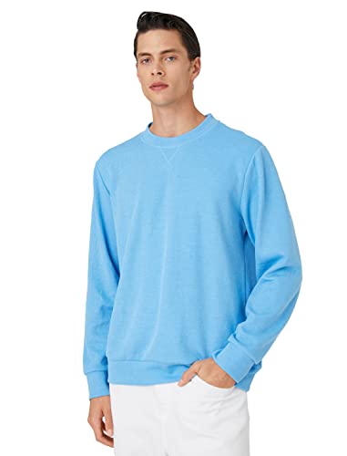 Koton Herren Basic Melange Crew Neck Pullover Sweater, Blue (655), L EU von Koton