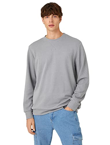 Koton Herren Basic Melange Crew Neck Pullover Sweater, Grey (024), XL EU von Koton