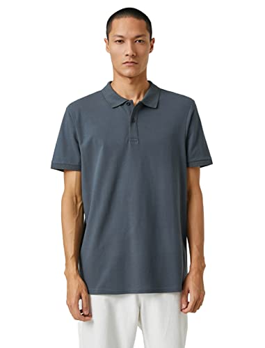 Koton Herren Basic Polo Neck Pocket Detailed T-Shirt, Anthracite (Ant), XXL EU von Koton