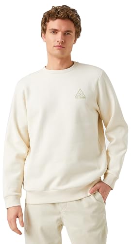Koton Herren Minimal Embroided Sweatshirt, Beige (050), XL EU von Koton
