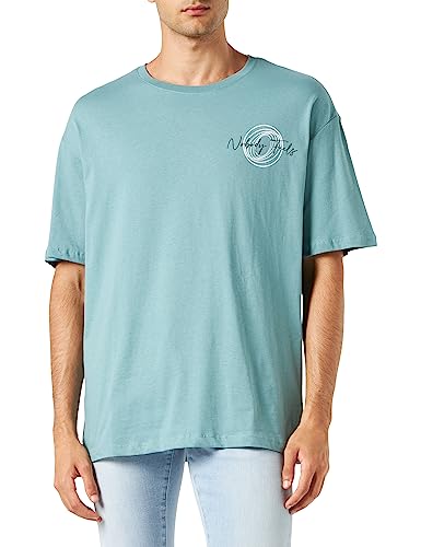 Koton Herren Oversized Slogan Printed Short Sleeve Crew Neck T-Shirt, Green (770), M EU von Koton