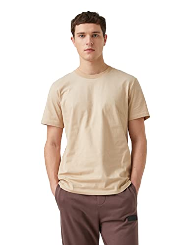 Koton Herren Regular Fit Basic T-Shirt T Shirt, Beige (050), XXL EU von Koton